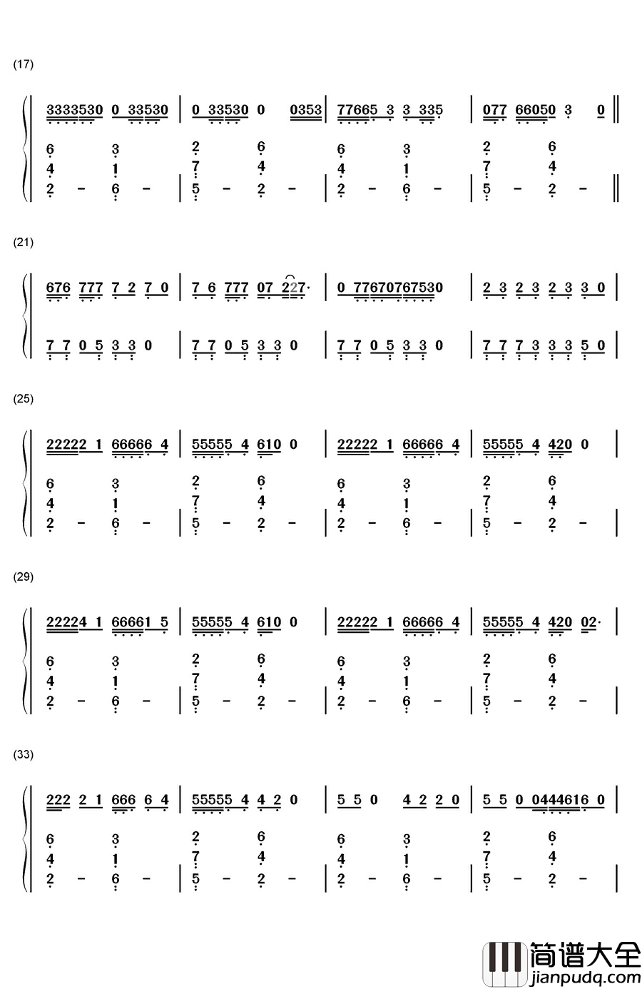 Acapella钢琴简谱_数字双手_Karmin