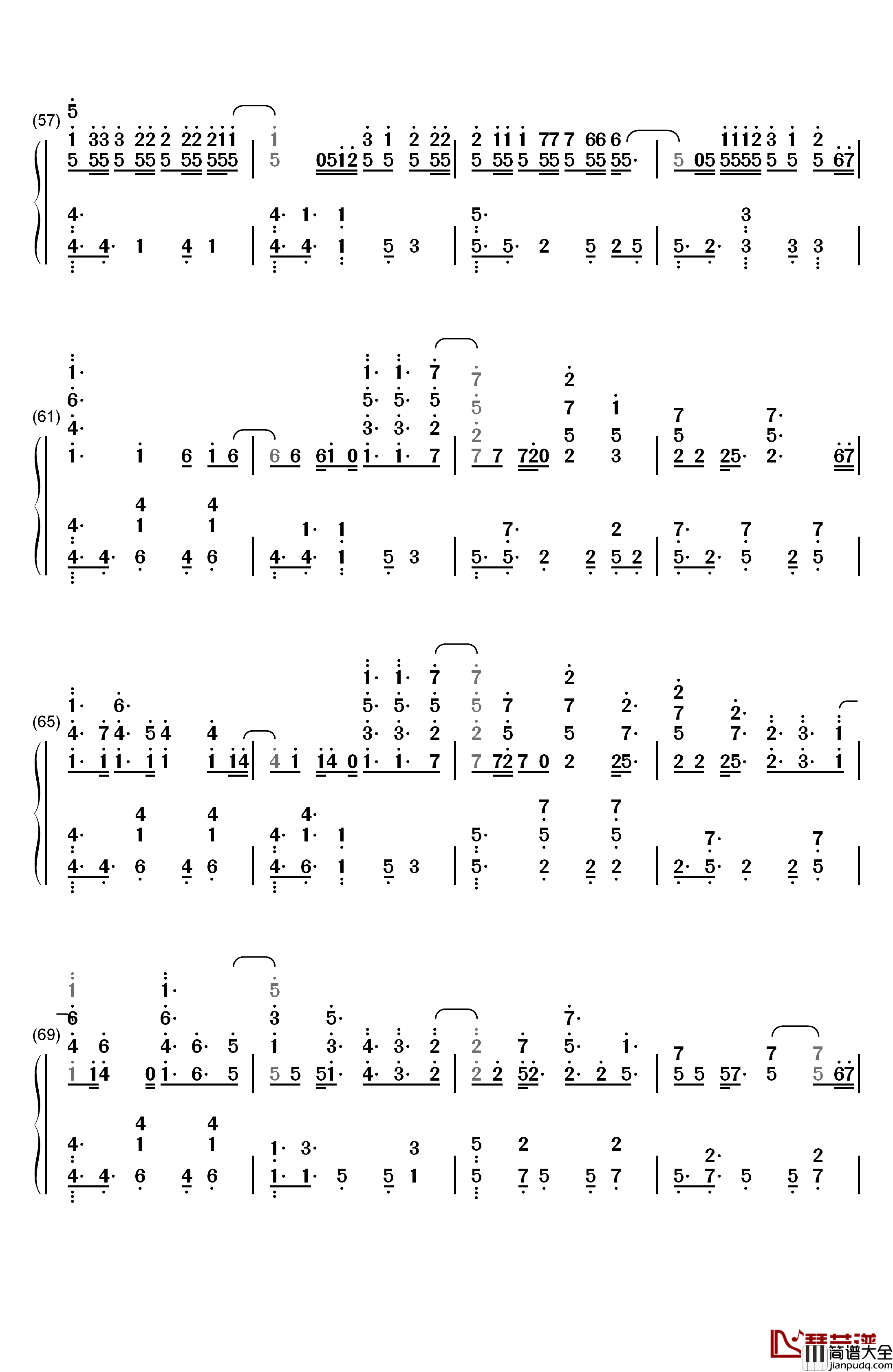 Magic钢琴简谱_数字双手_Coldplay