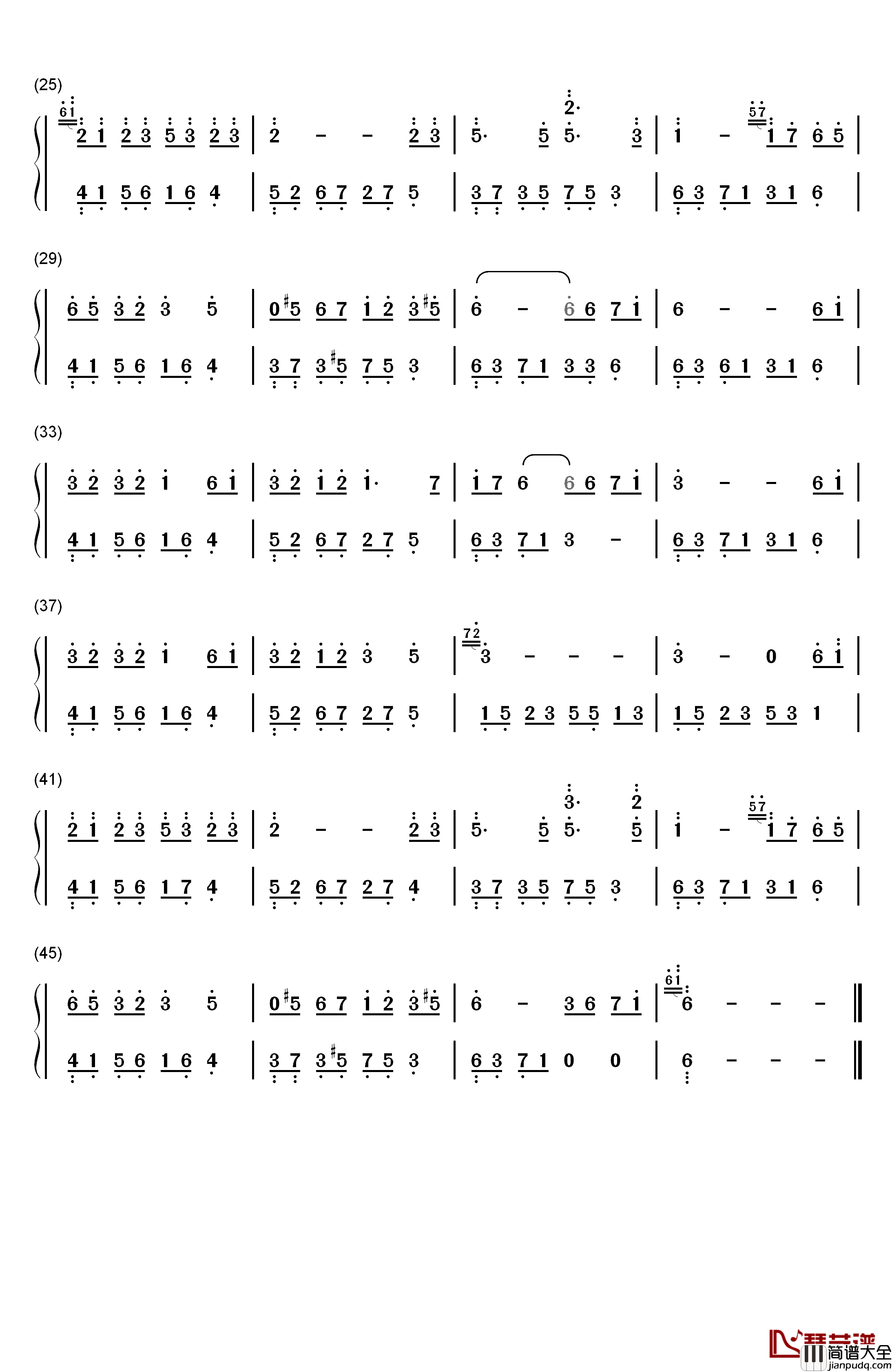 夜的钢琴曲_10钢琴简谱_数字双手_石进