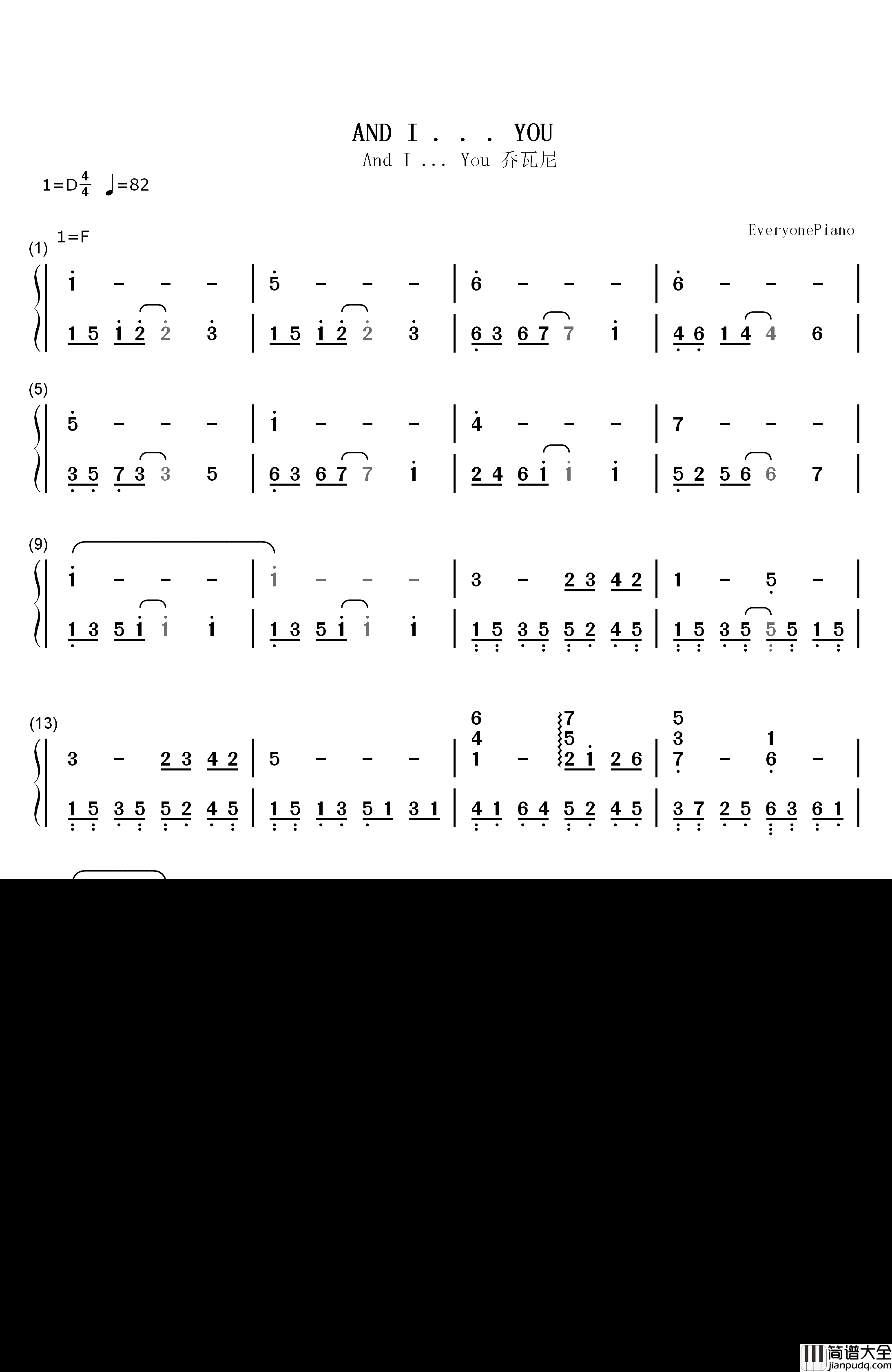 And_I_..._You钢琴简谱_数字双手_Giovanni_Marradi(乔瓦尼)