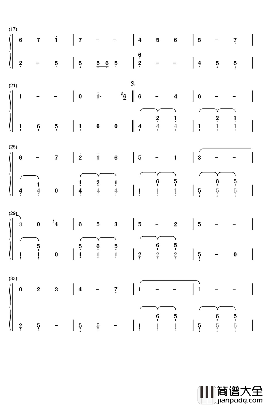Que_Sera_Sera_(Whatever_Will_Be_Will_Be)钢琴简谱_数字双手_Jay_Livingston_&_Ray_Evans