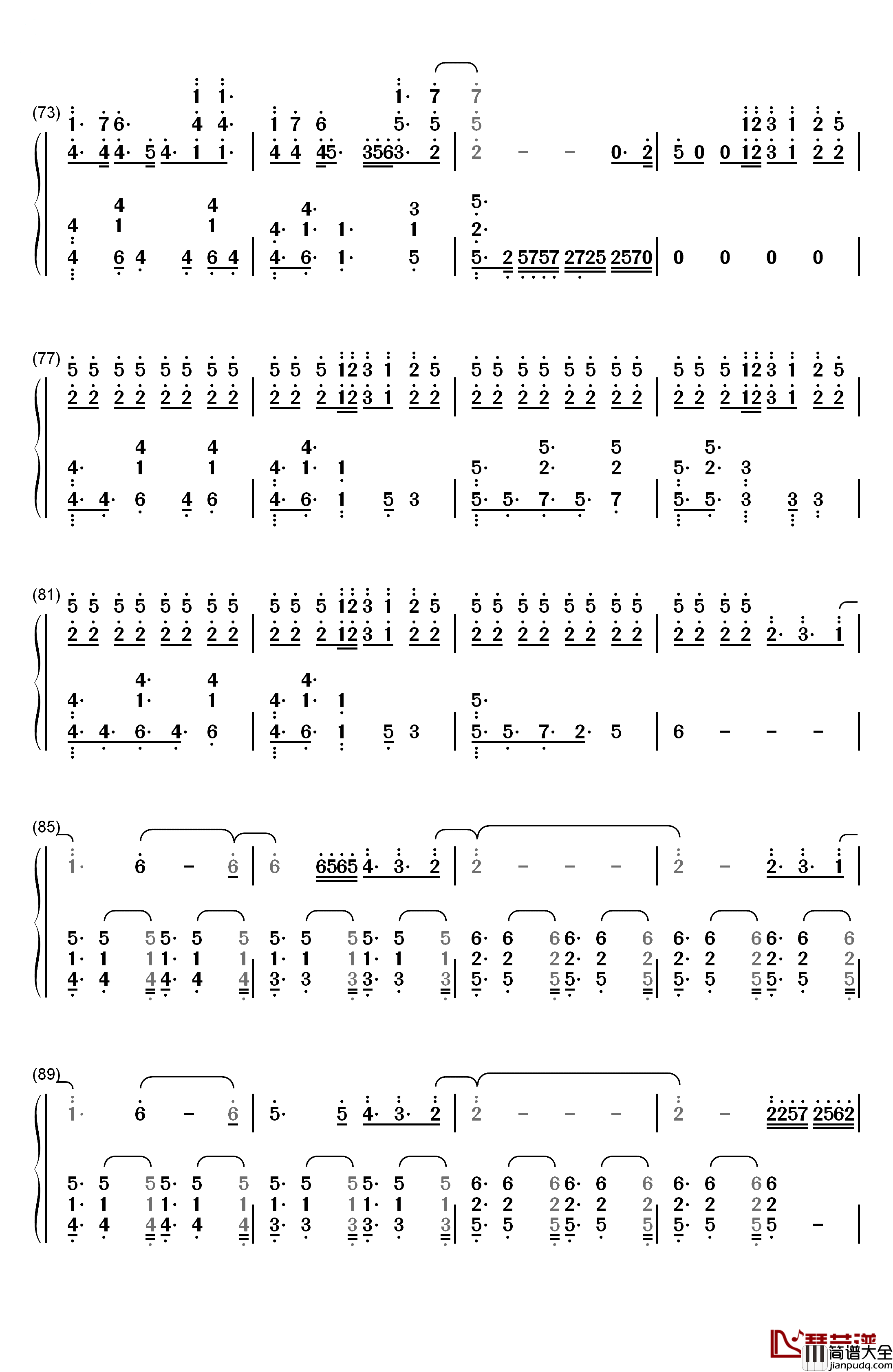 Magic钢琴简谱_数字双手_Coldplay