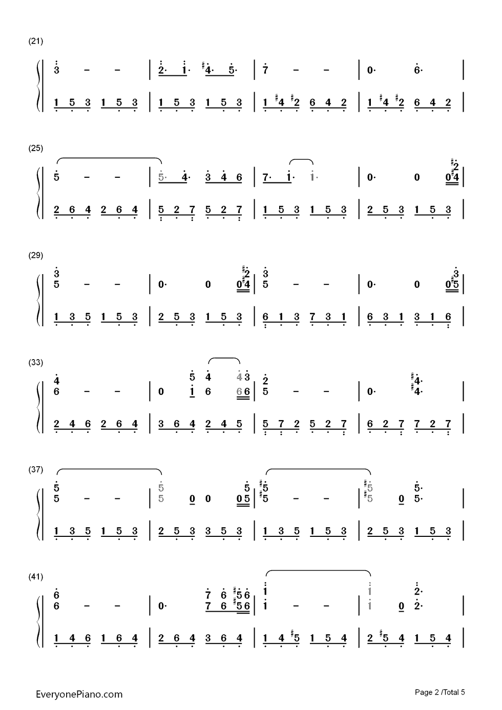 克劳汀幻想曲钢琴简谱_数字双手_马克西姆