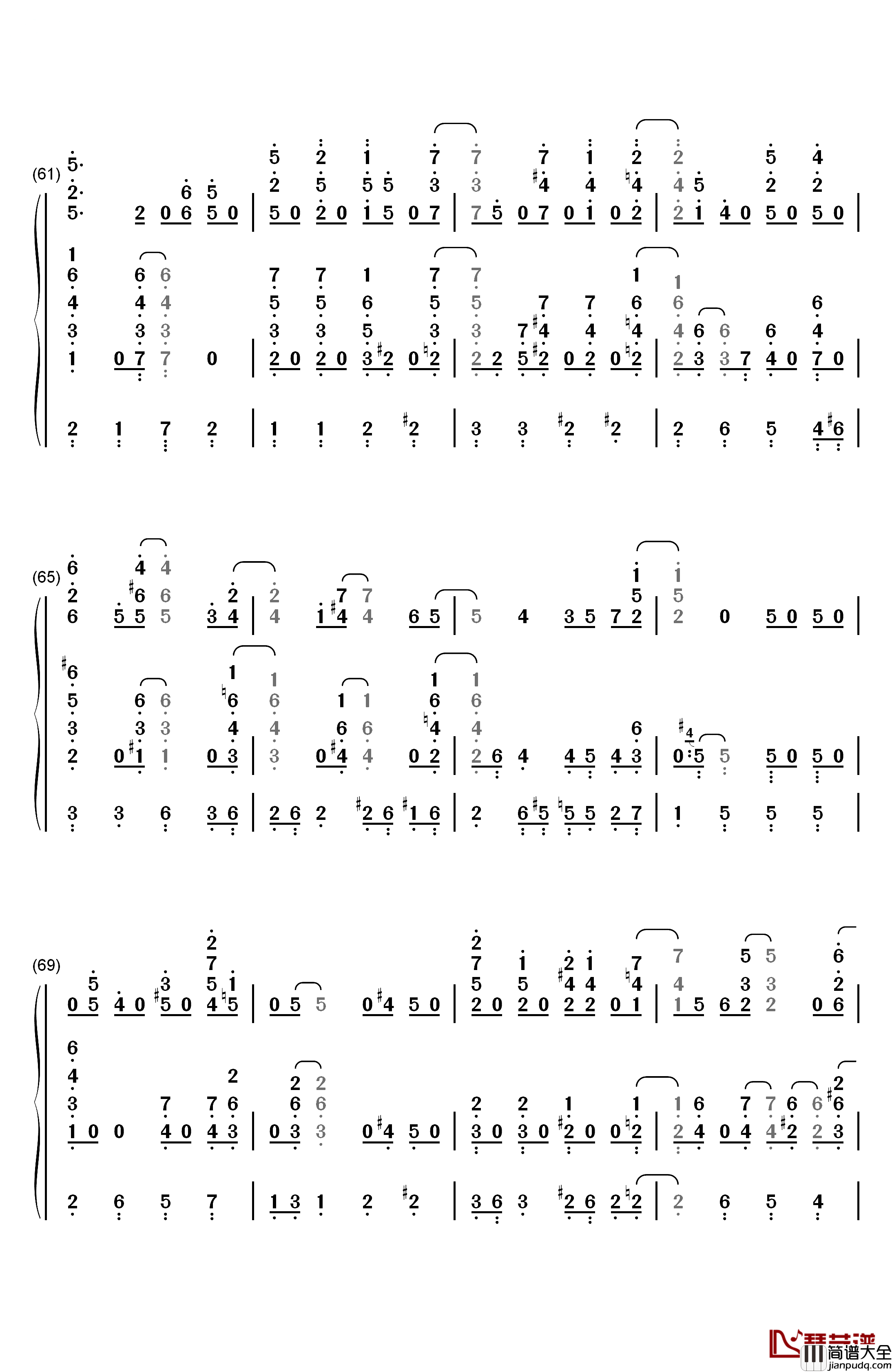 Let_It_Snow__Let_It_Snow__Let_It_Snow钢琴简谱_数字双手_Beegie_Adair