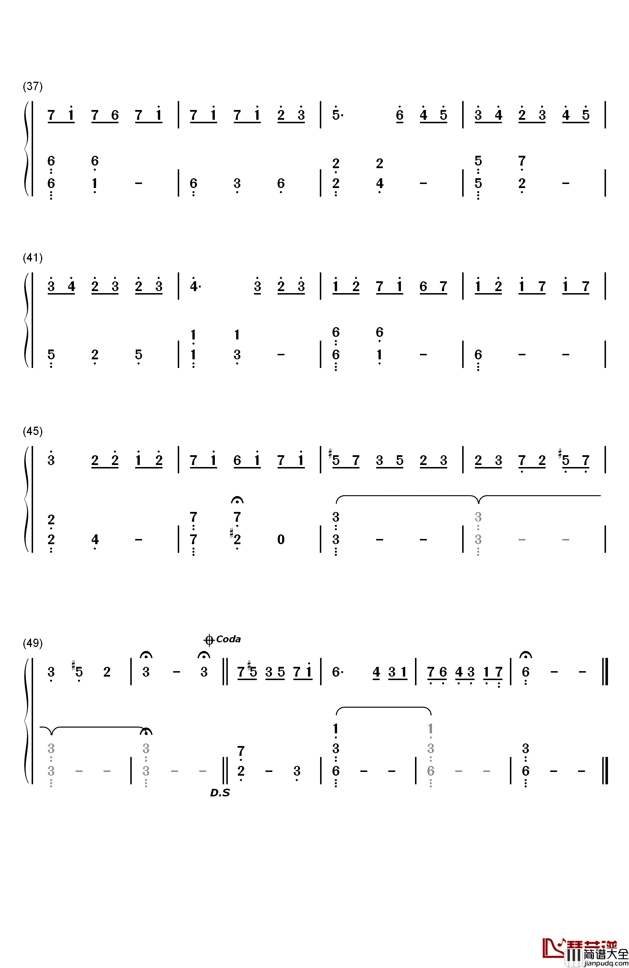 Beethoven's_Silence钢琴简谱_数字双手_Ernesto_Cortazar