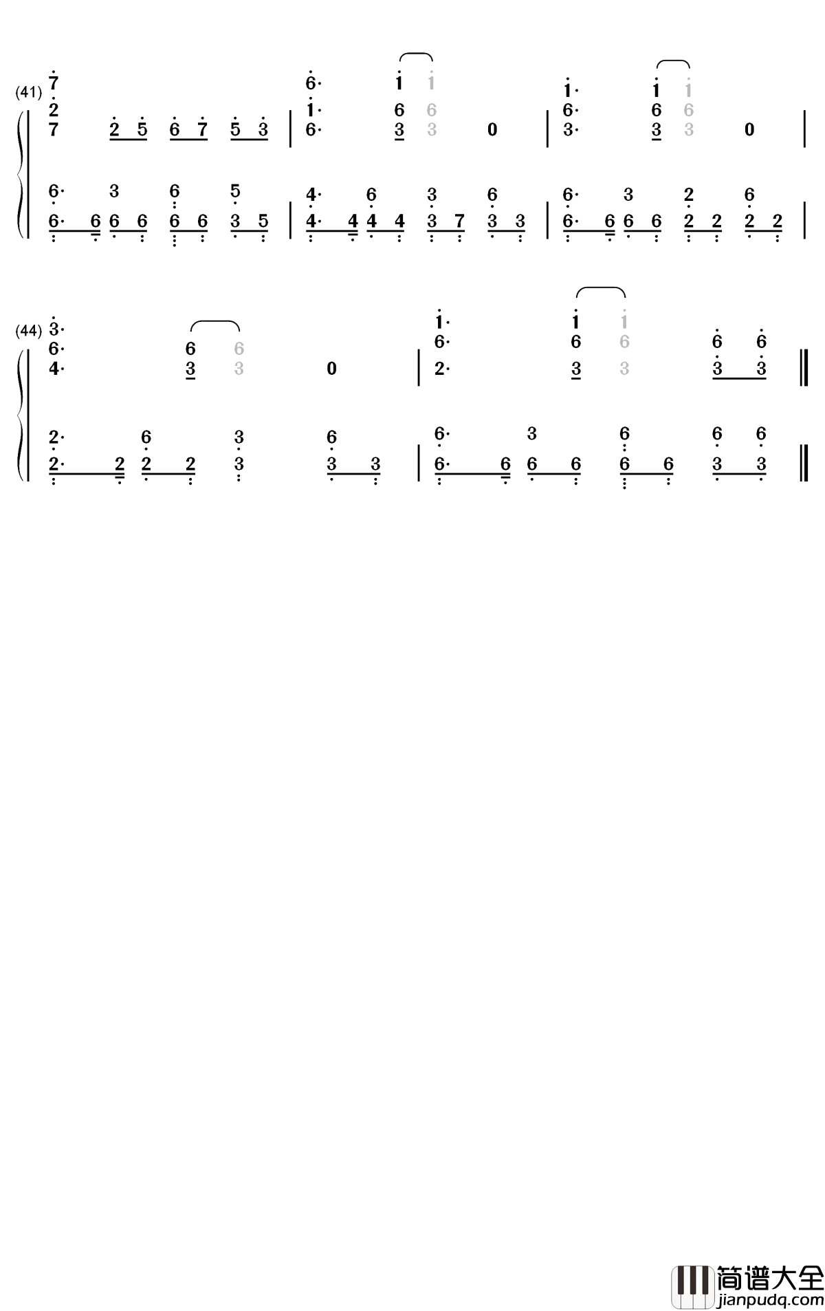 Memento钢琴简谱_数字双手_Nonoc