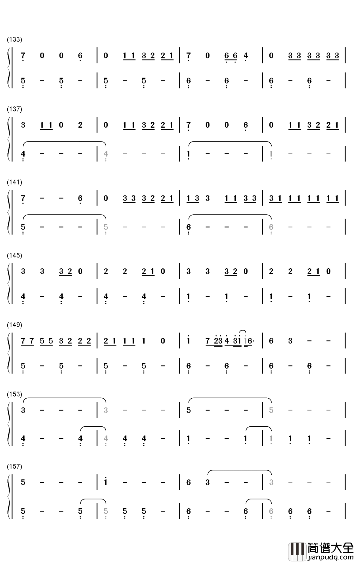 Toosie_Slide钢琴简谱_数字双手_Drake