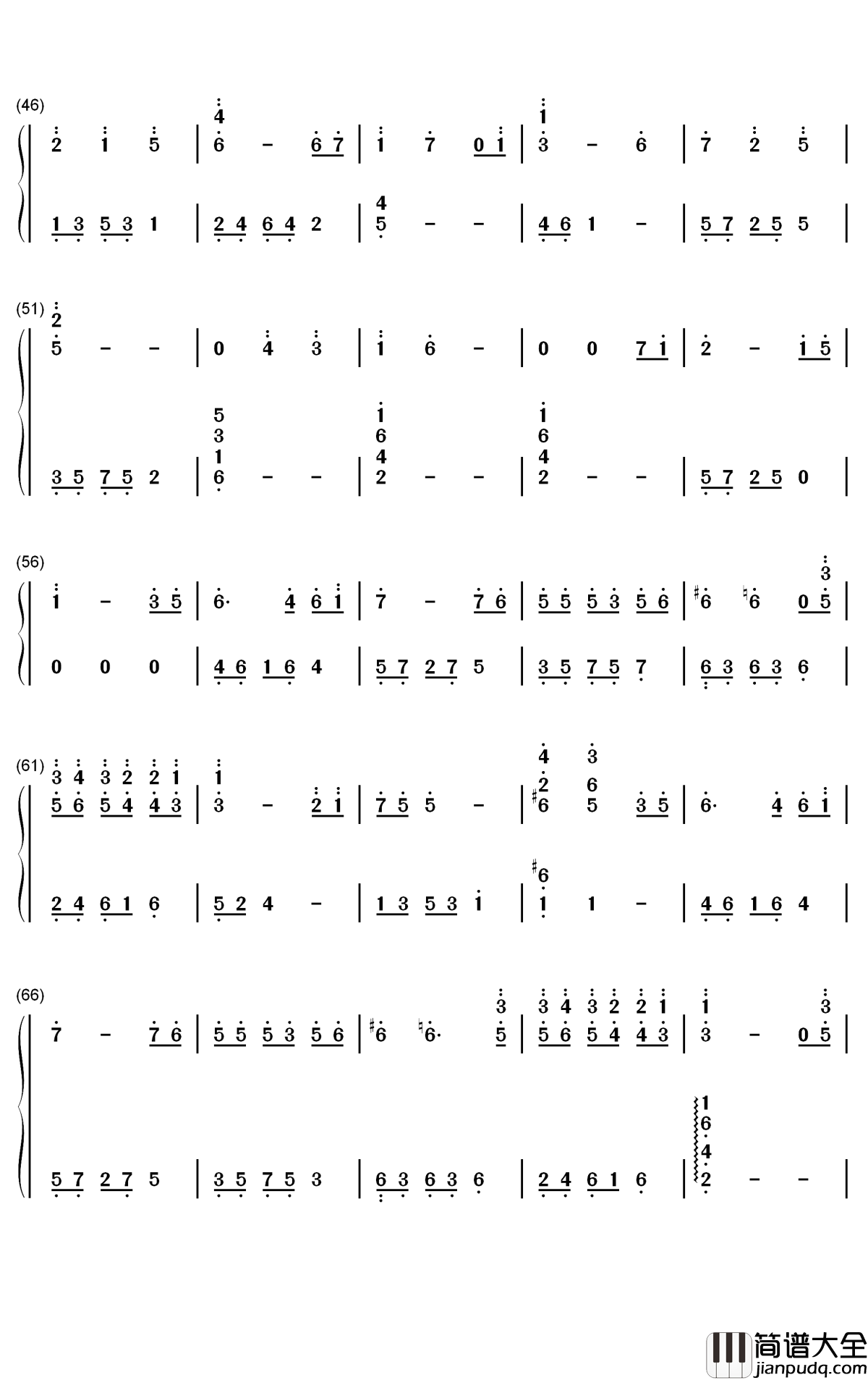 Give_You_My_Heart钢琴简谱_数字双手_IU