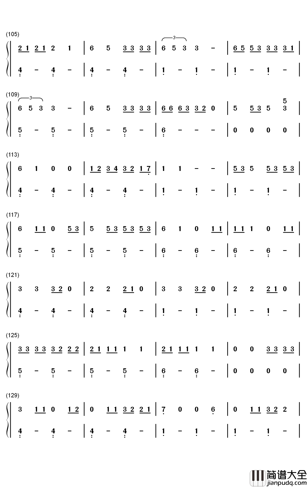 Toosie_Slide钢琴简谱_数字双手_Drake