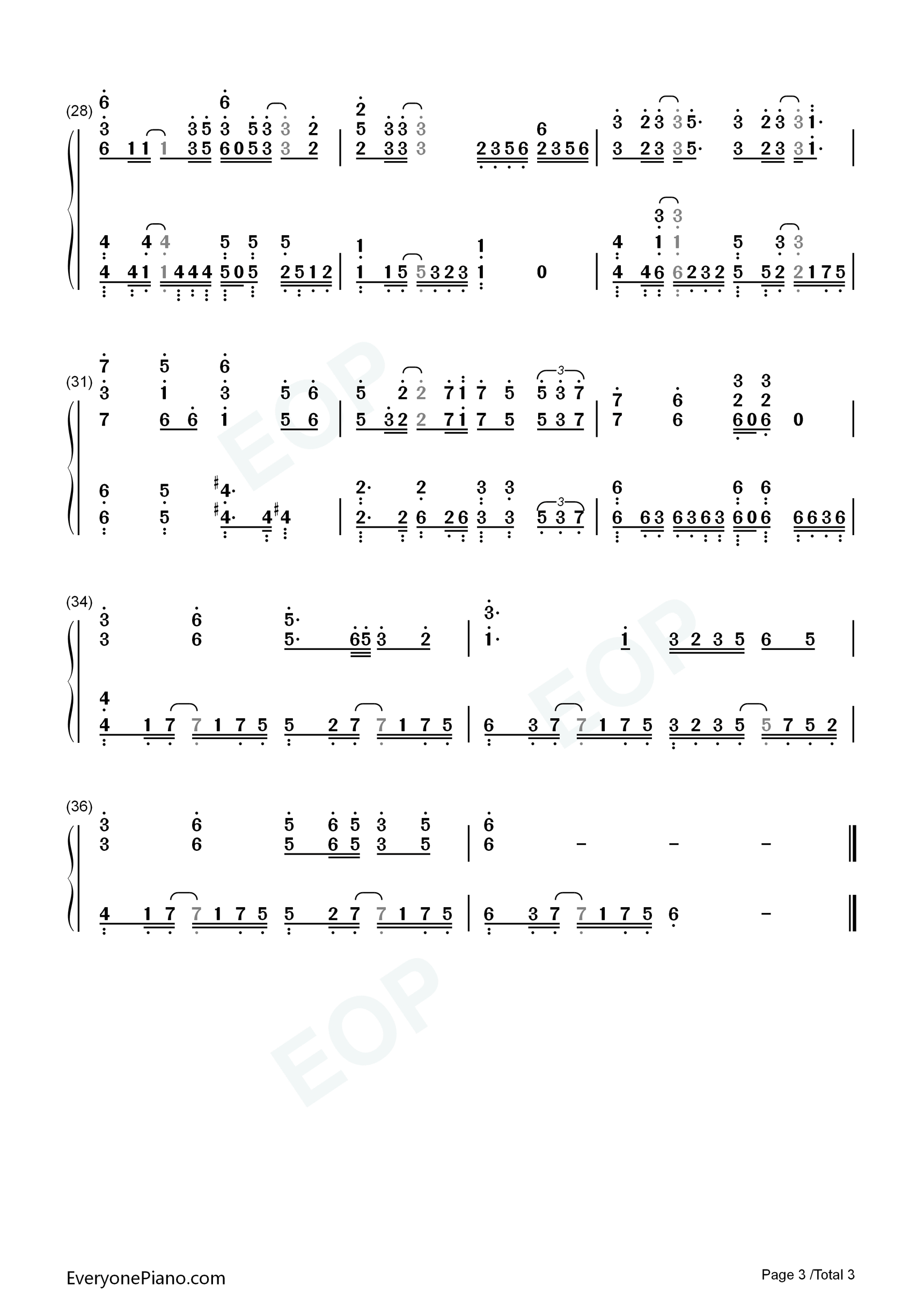 曲尽陈情钢琴简谱_肖战演唱