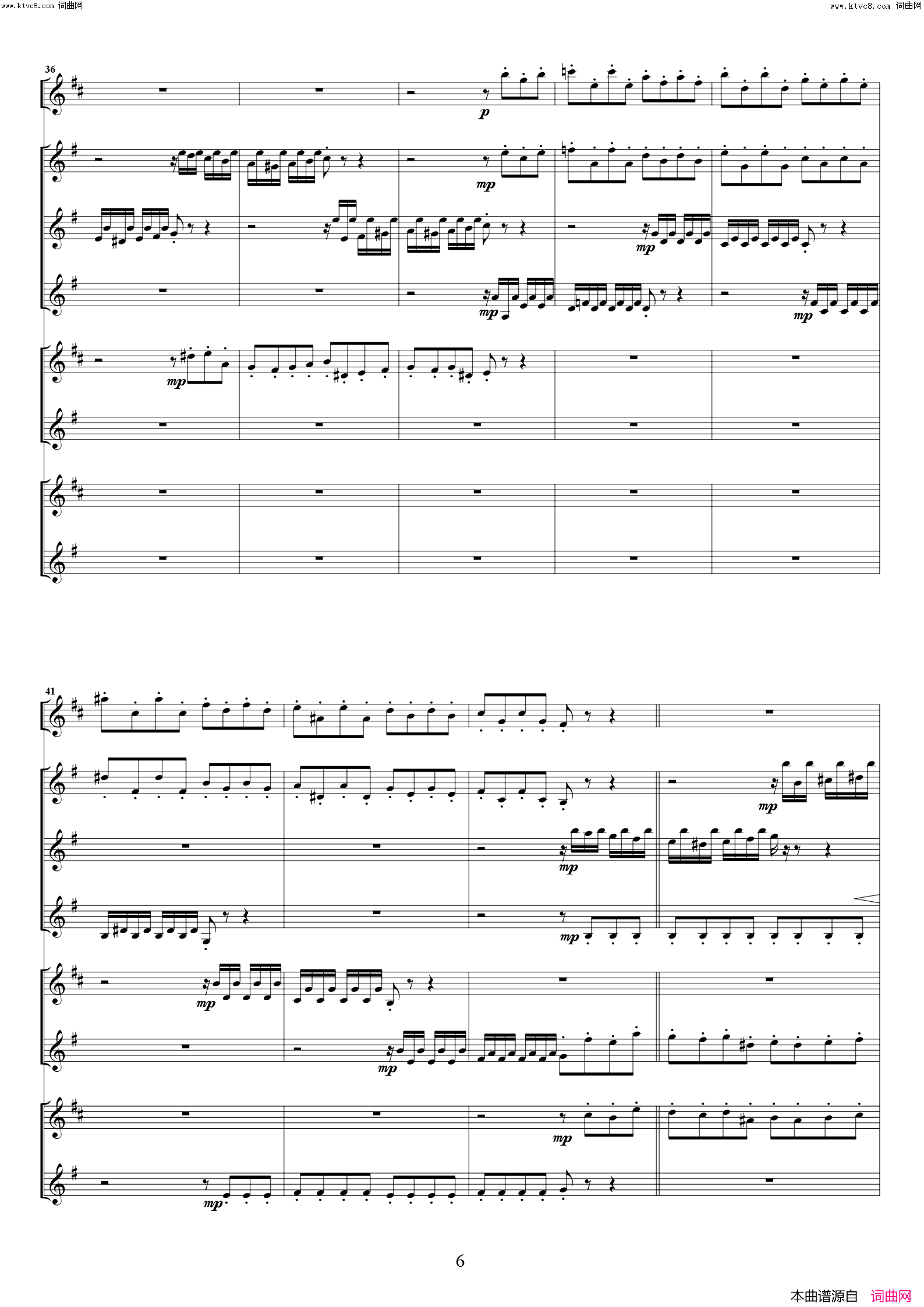 D小调康塔塔与赋格简谱_爵士巴赫演唱_作曲：巴赫词曲
