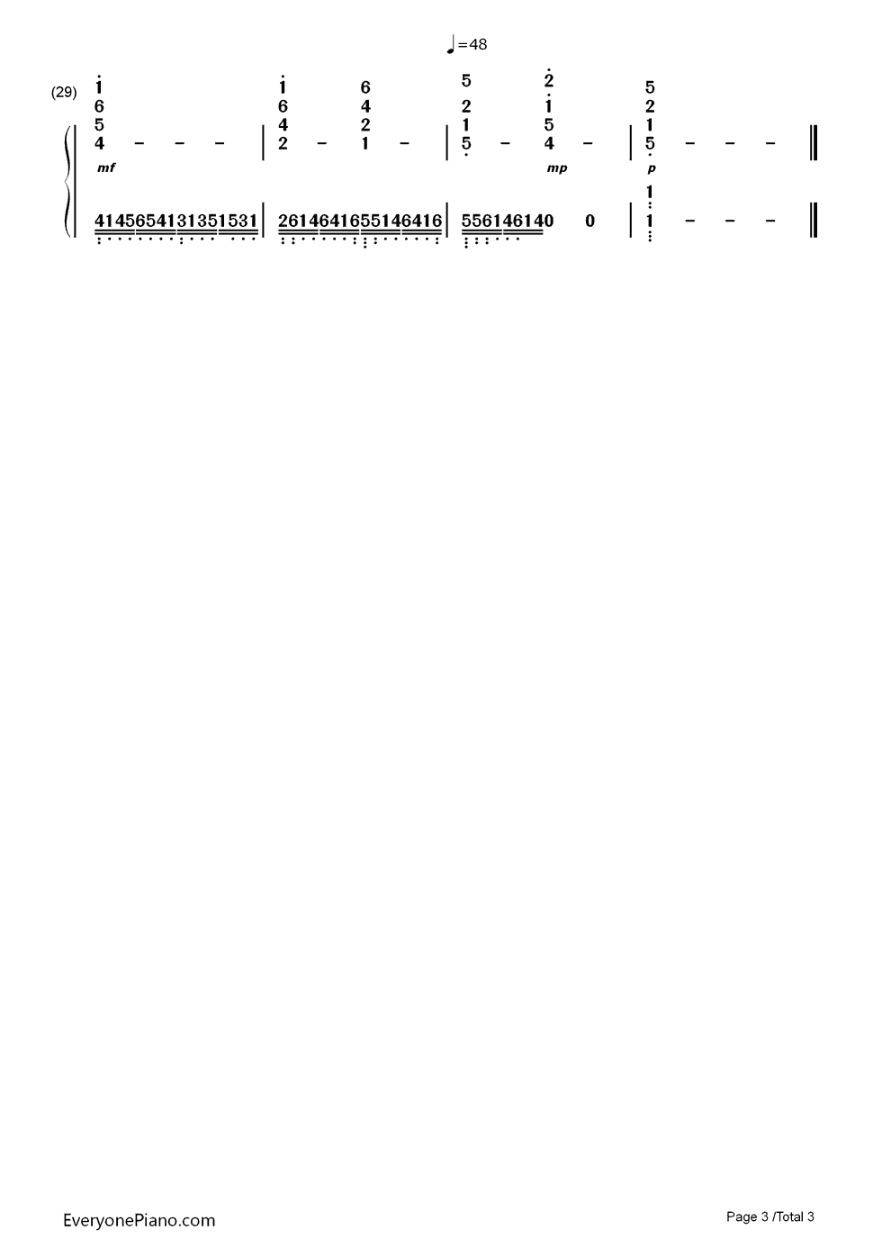 不见不散钢琴简谱_孙楠演唱