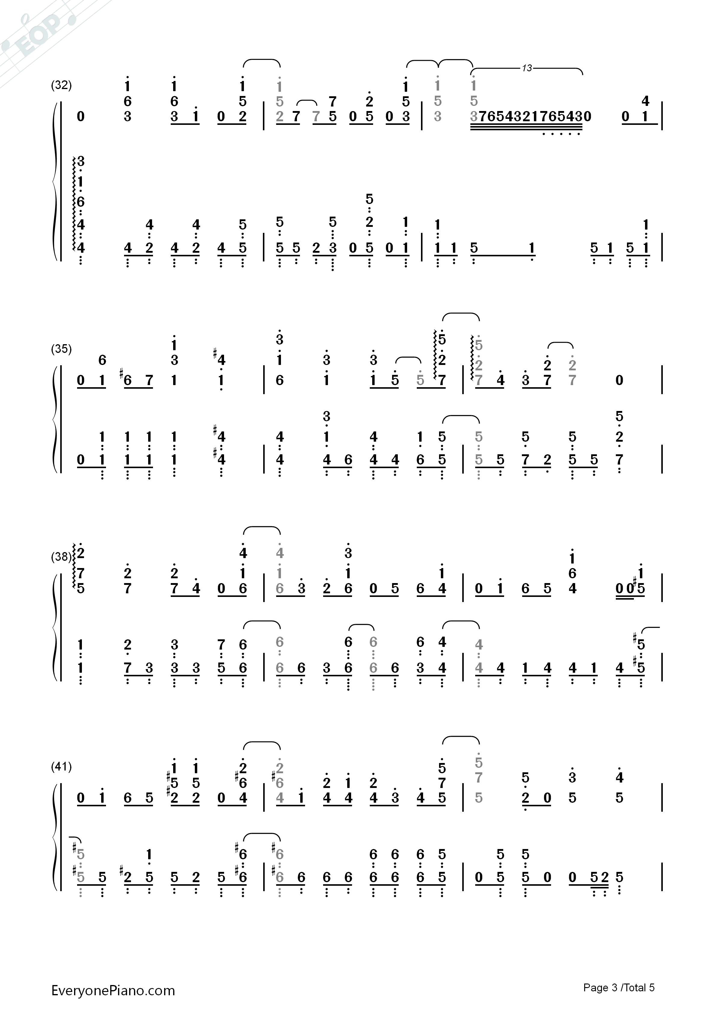 Step_by_Step_Up钢琴简谱_Fourfolium演唱