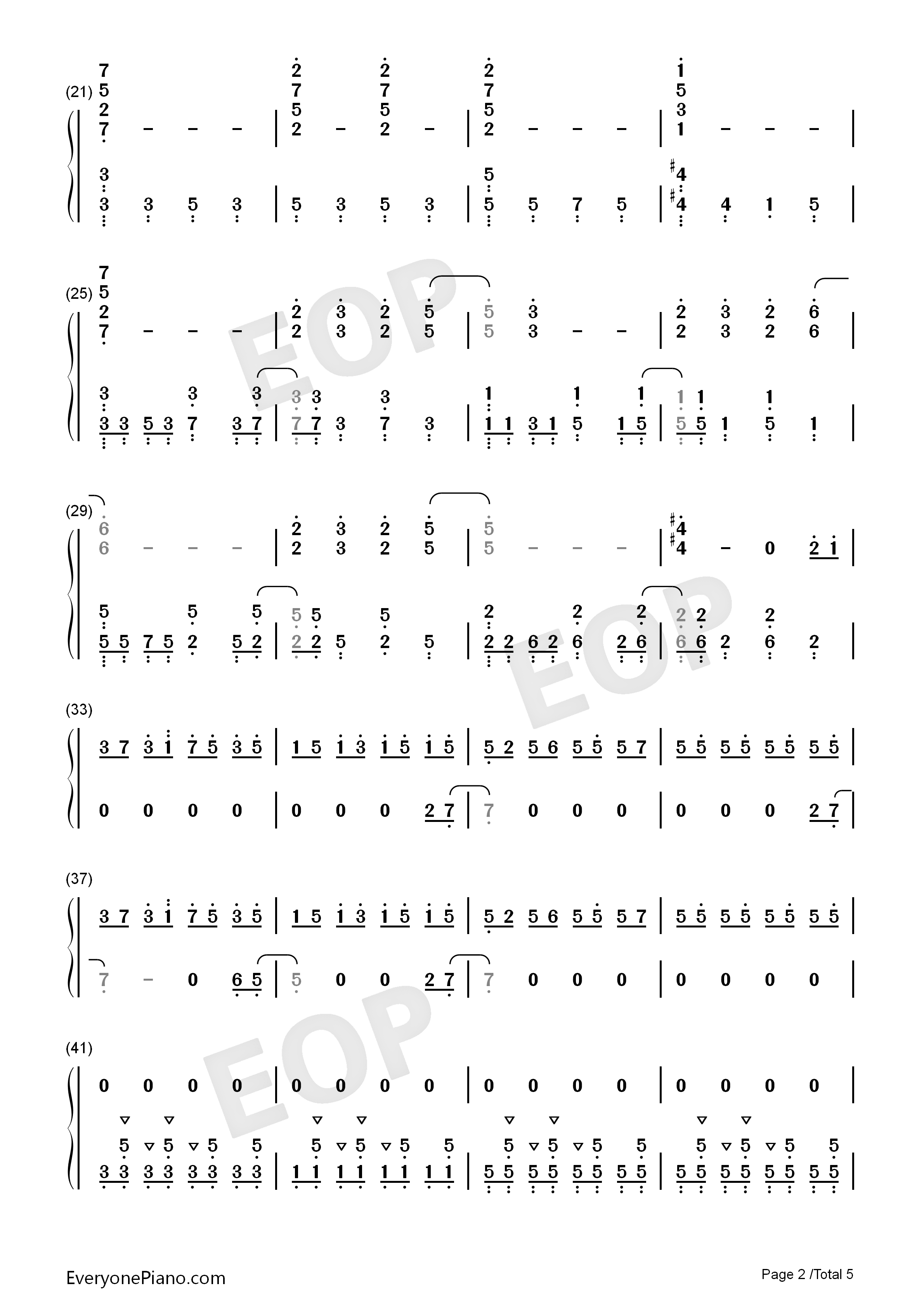 Trees钢琴简谱_Twenty_One_Pilots演唱