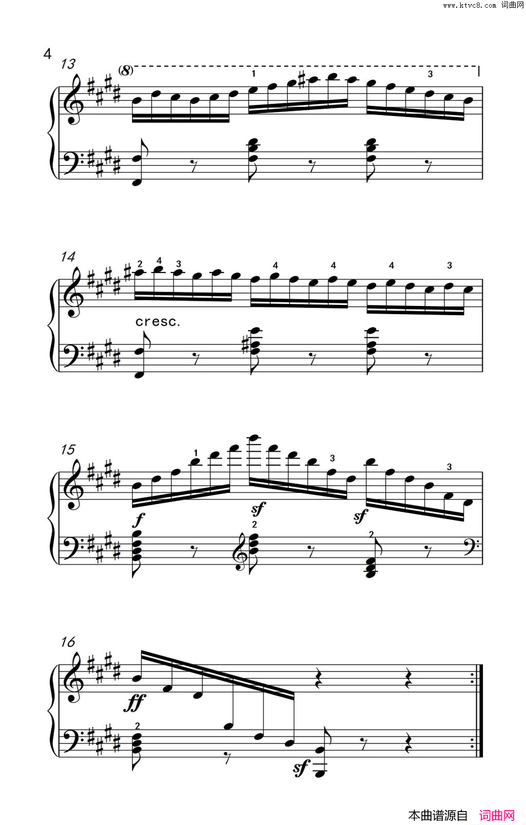 第七级3.练习曲中央音乐学院钢琴业余考级教程7_9级第七级3.练习曲中央音乐学院_钢琴业余考级教程_7_9级简谱