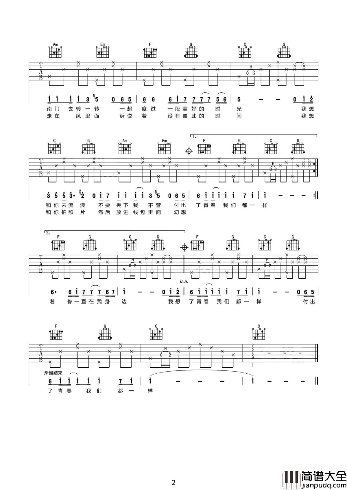 我想和你吃个饭吉他谱_林啟得_我想和你吃个饭,再到南门去转一转