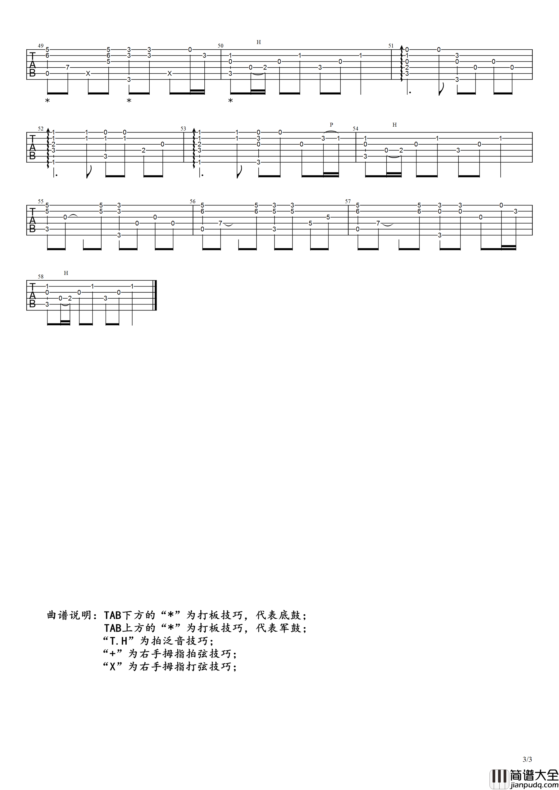 Amani指弹谱_Beyond_独奏谱_指弹吉他视频