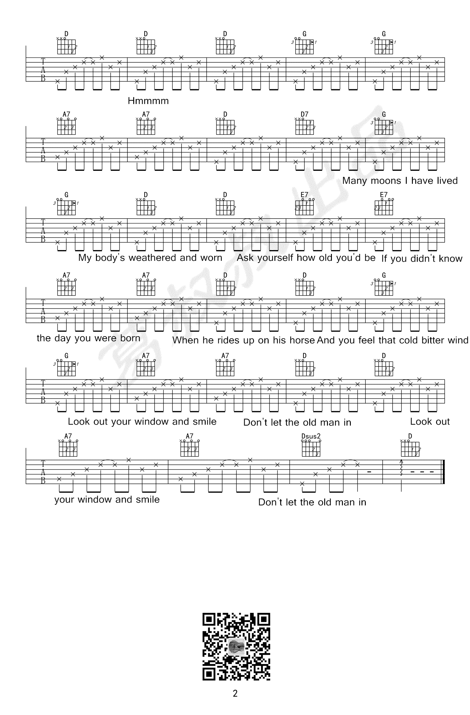 Don't_Let_the_Old_Man_In吉他谱_Toby_Keith_弹唱六线谱