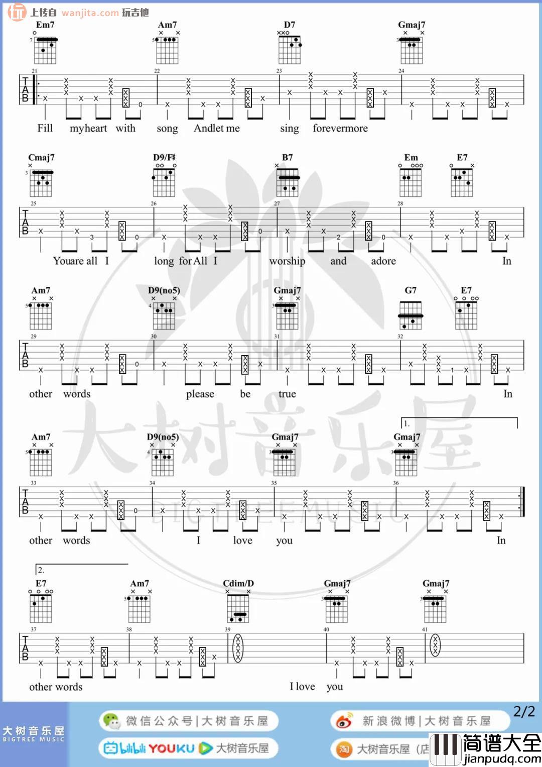 FLY ME TO THE MOON吉他谱_G调原版六线谱_吉他弹唱演示/教学 FLY_ME_TO_THE_MOON吉他谱_G调原版六线谱_吉他弹唱演示/教学