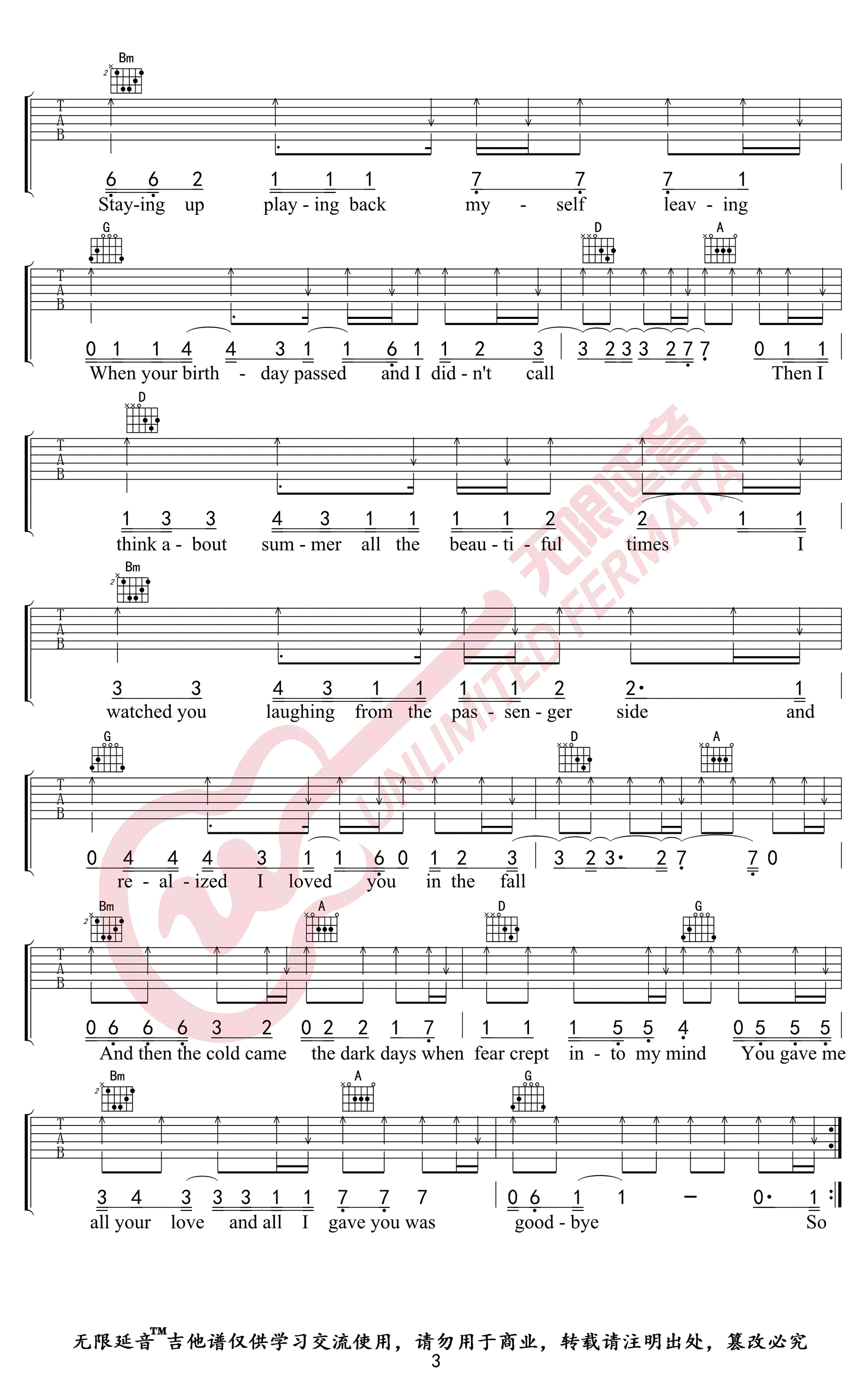 Taylor_Swift_Back_To_December_吉他谱